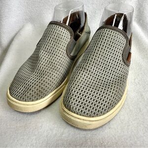 Olukai Pehuea Slip On Shoes Women's 8 Gray Mesh Comfort Breathable